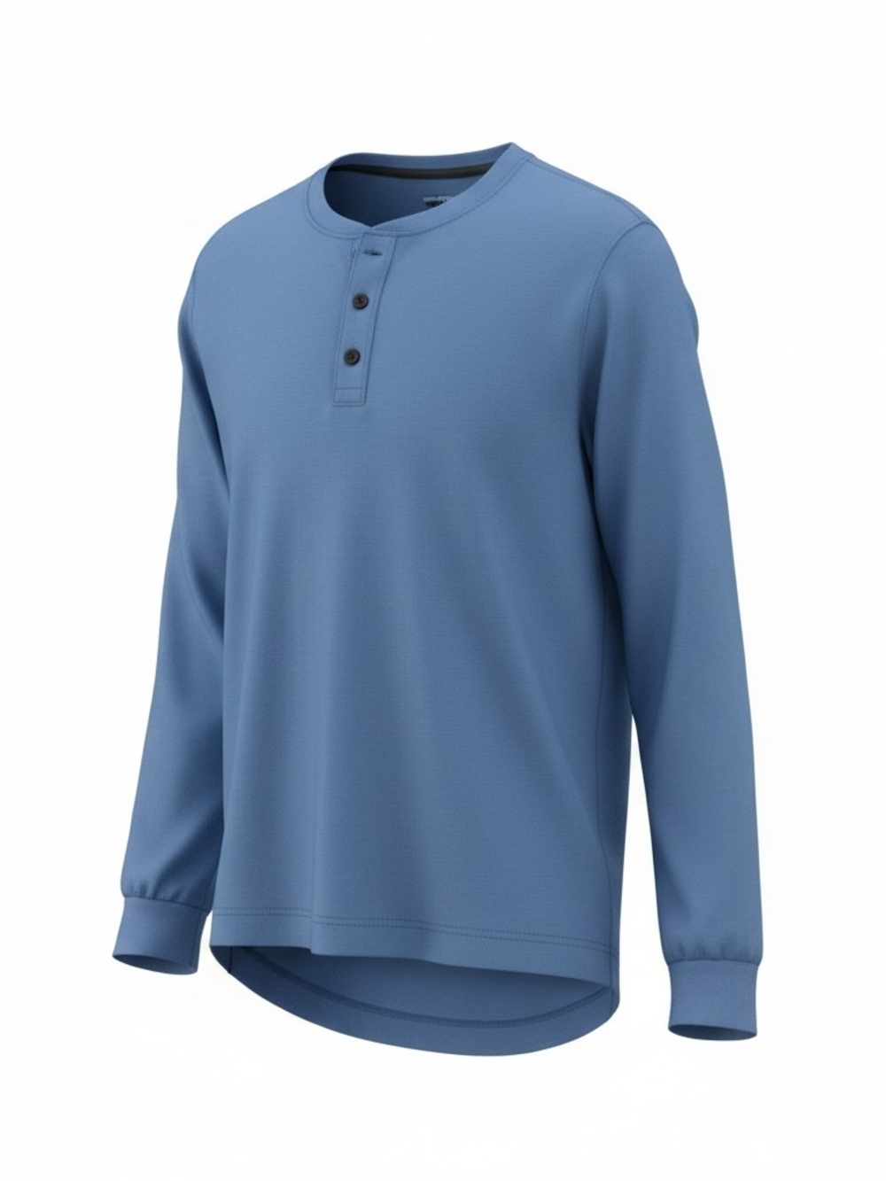 Saddlebred Men's Long-Sleeve Henley in Slate Blue